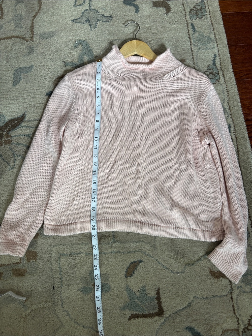 J. Crew Pale Pink Mock Neck Sweater